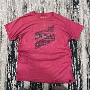 Hurley Men's Red Short Sleeve T-Shirt Crew Size Medium